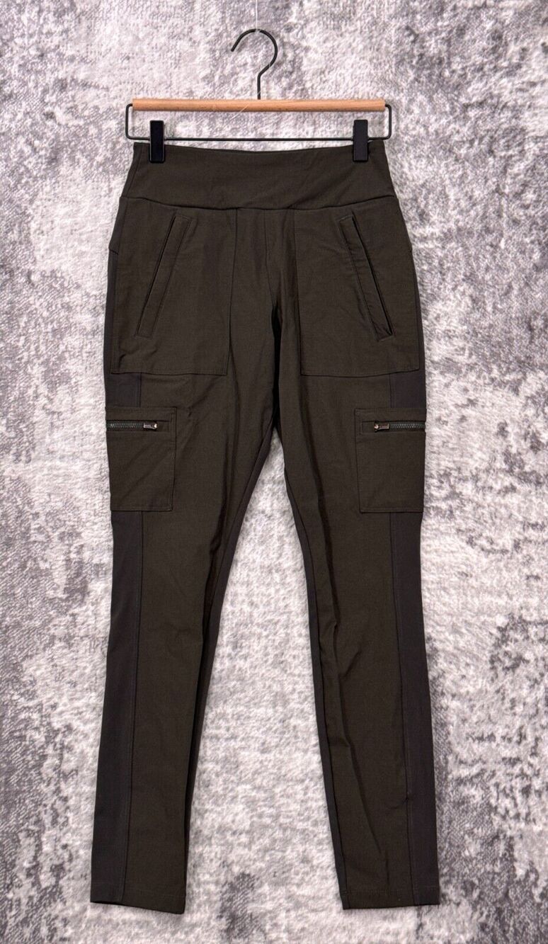 Athleta Pants 2 Womens Green Skinny Leg Cargo Ankle Athleisure